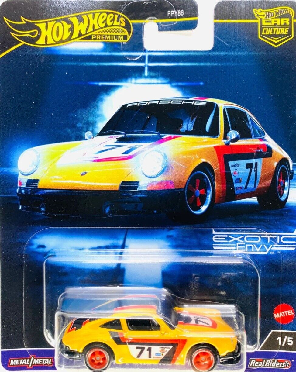 Hot Wheels NEW 2024 PREMIUM Car Culture Exotic Envy  \'71 Porsche 911 Yellow #1/5