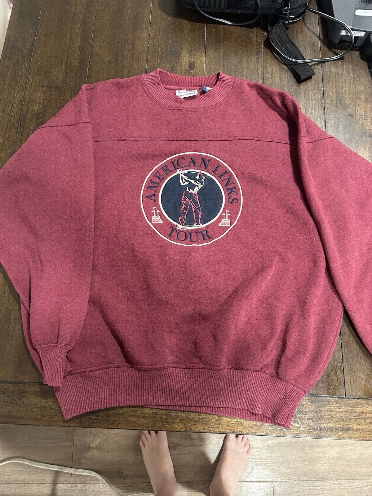 Vintage “American Links” Pull Over Sweatshirt Size XL