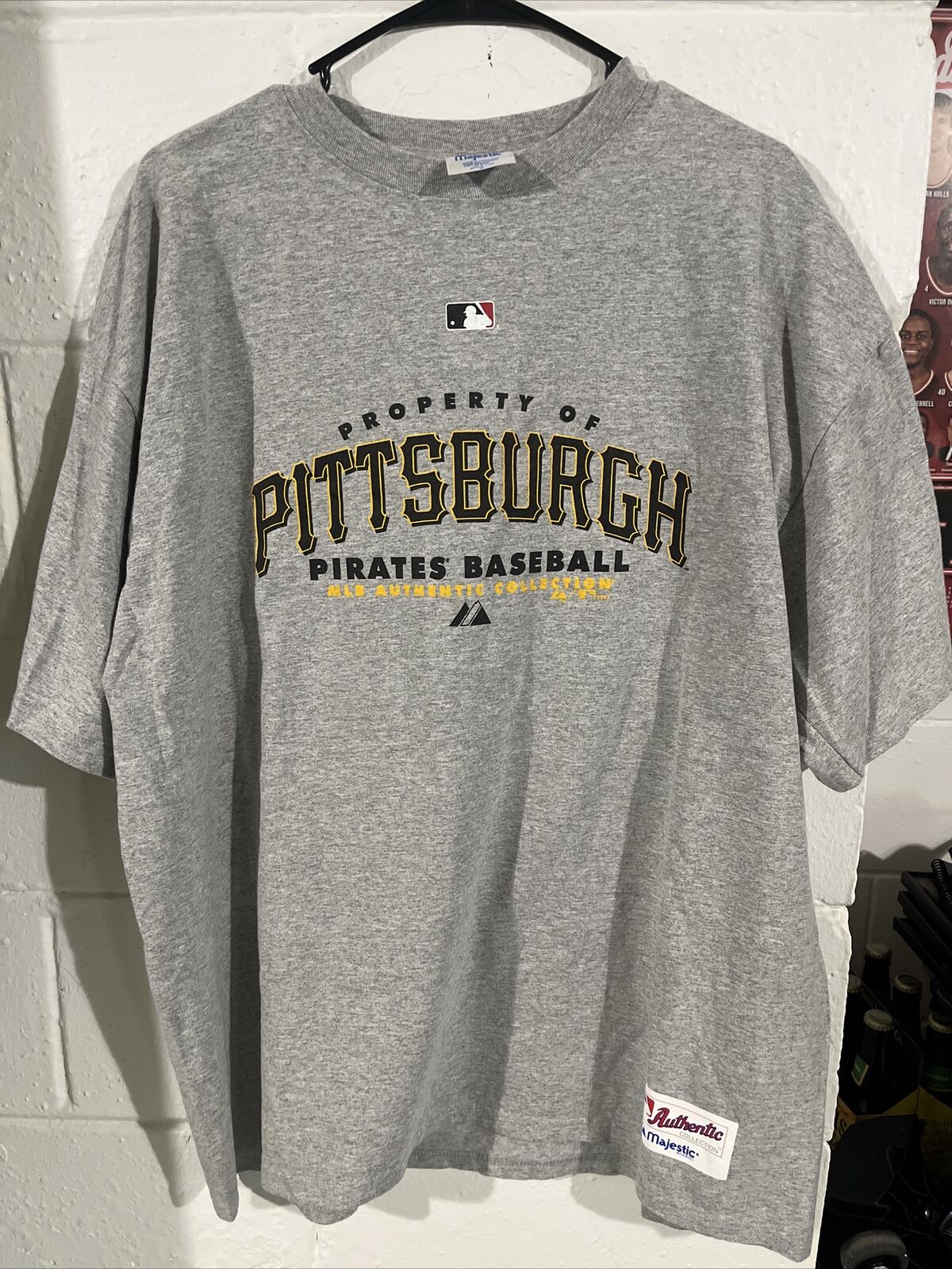 Pittsburgh Pirates T Shirt Mens XL Vintage MLB Majestic Authentic Collection
