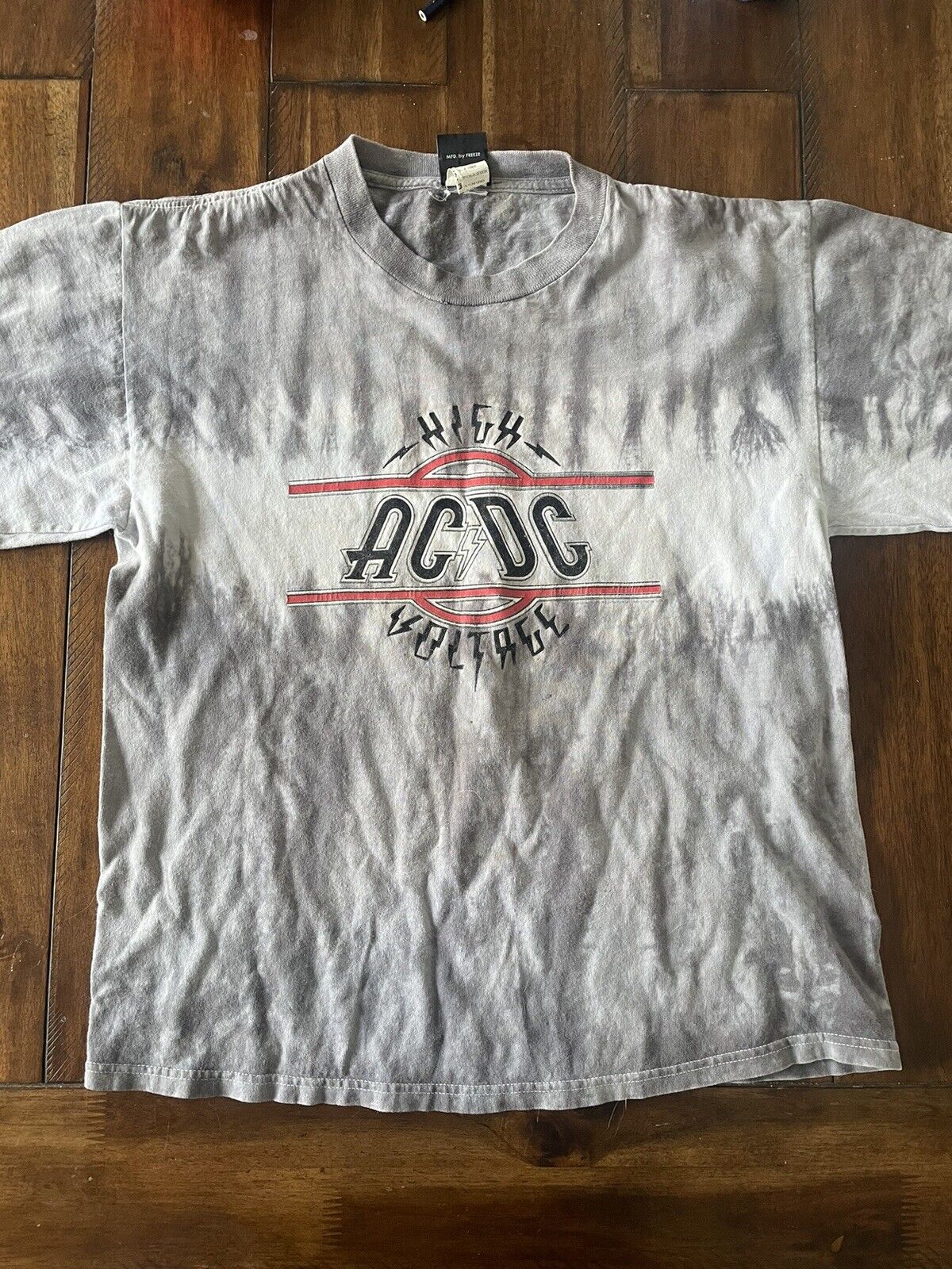 Vintage Rock ACDC Highway to Hell Tie Dye T Shirt Band Fire Flame Small Nirvana