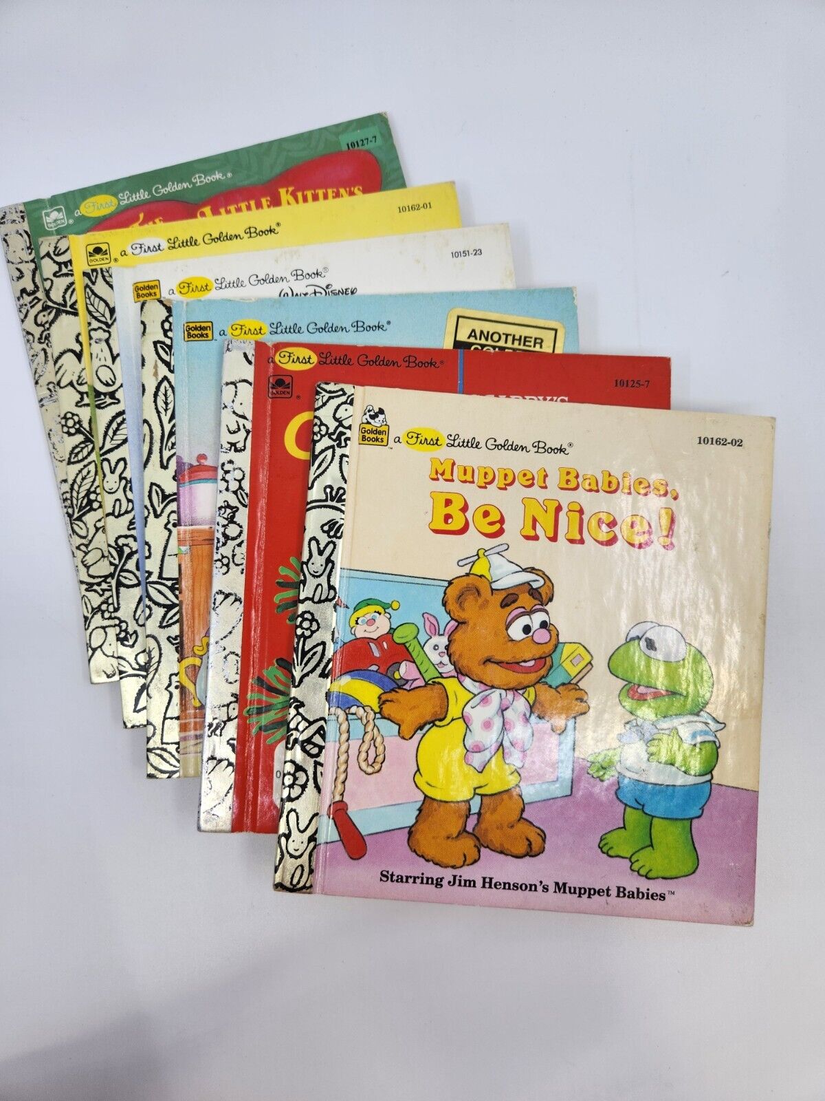 Lot of 6 Mini Vintage A First Little Golden Books Muppet Babies Dumbo Xmas Mice