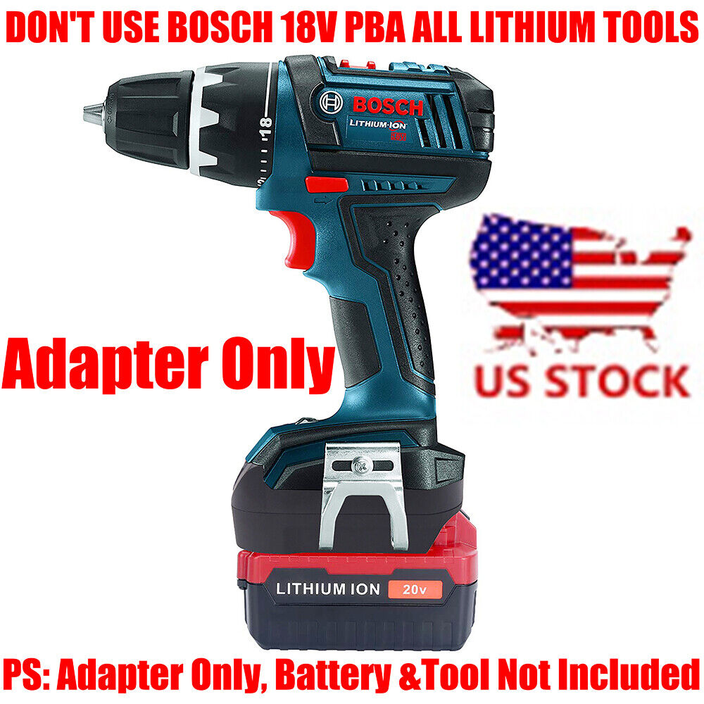 1x Adapter For BOSCH 18V Tool Work On Porter-Cable 20V MAX PCC685 Li-Ion Battery