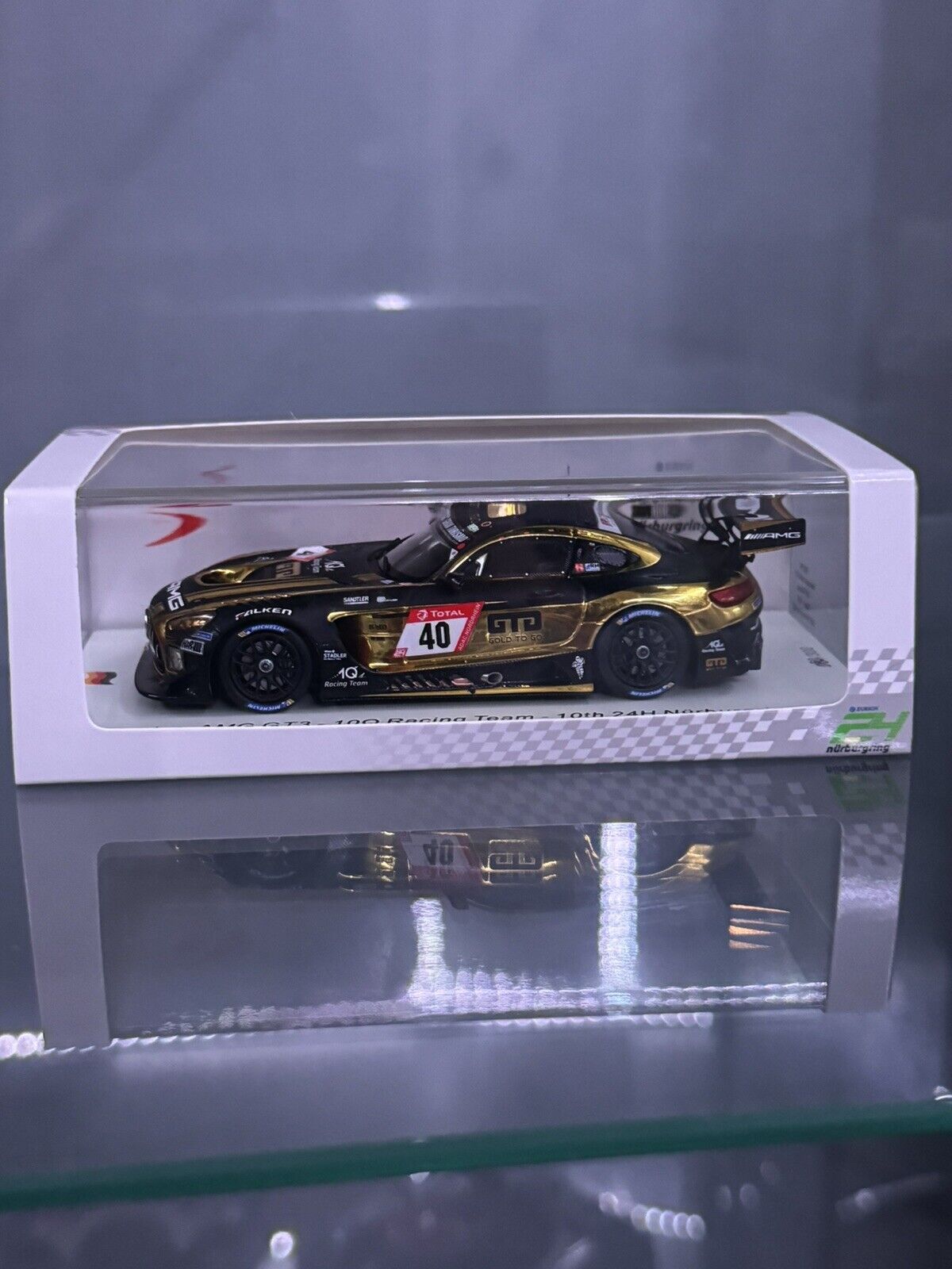 Mercedes-AMG GT3 No.40 10Q Racing Team K. Heyer in 1:43 scale by Spark by Spark