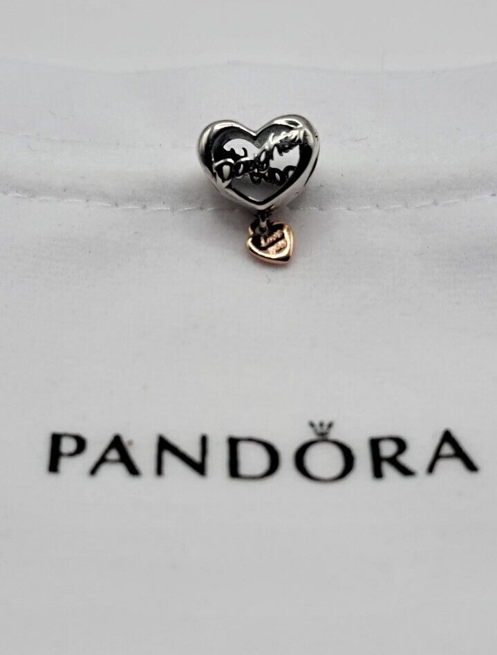 Authentic Sterling Silver Love You Daughter Heart Silver 782327C00 Bead Charm 🔅