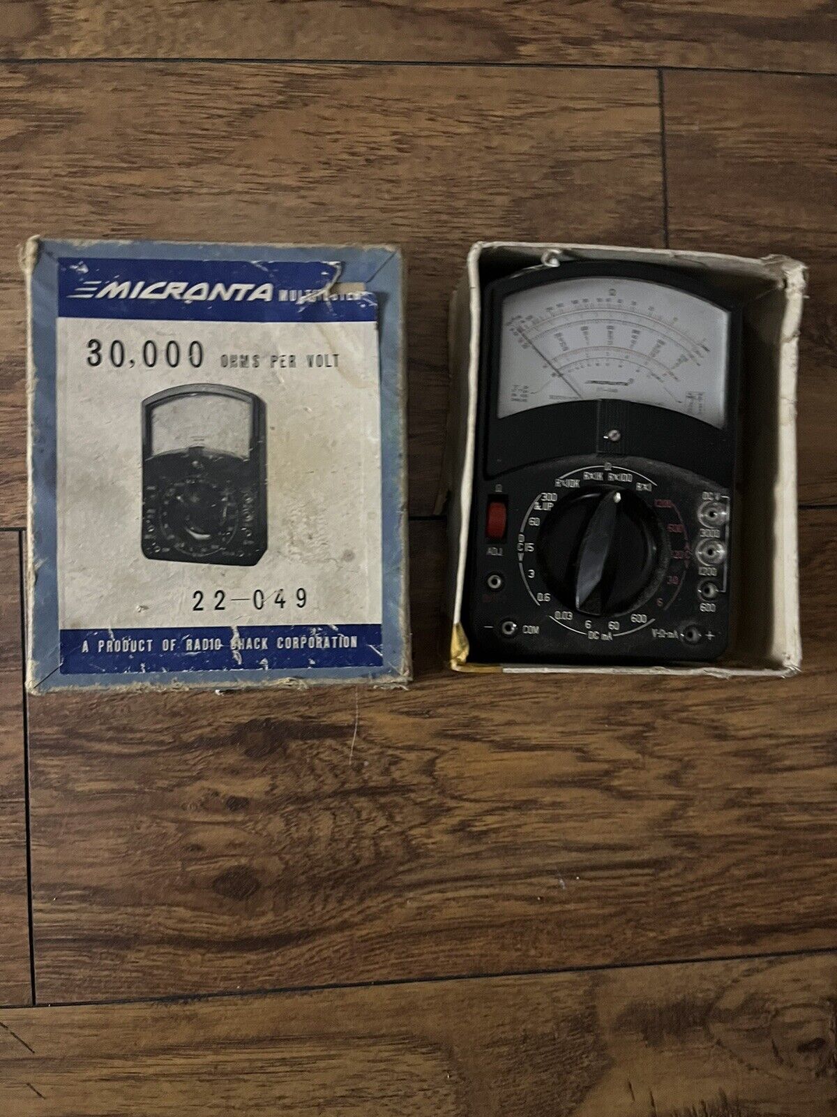 Micronta Multi-tester original box Vintage volt meter Radio Shack - Untested