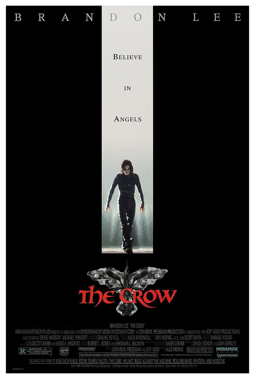 The Crow - Brandon Lee - Movie Poster - 1994 - US Version