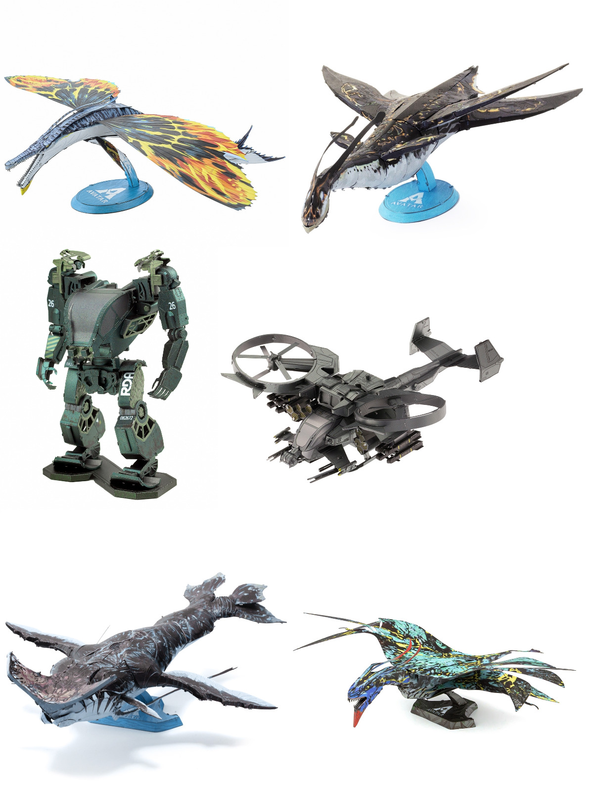 SET of 6 Fascinations ICONX AVATAR - The Way of Water Metal Earth Model Kit