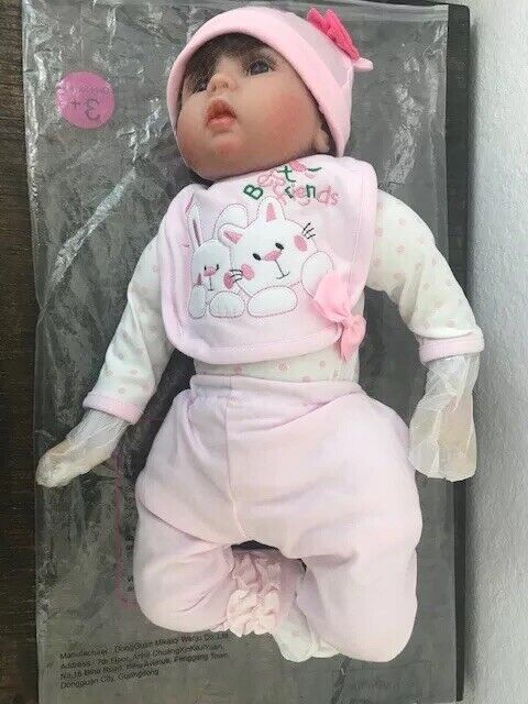 CHAREX Reborn Baby Girl Doll Lucy 22 inch Newborn Girl Lifelike Soft Vinyl