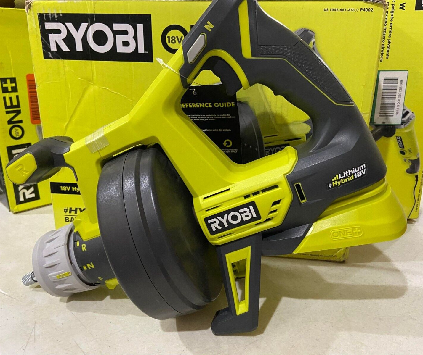 USED Ryobi P4002 ONE+ 18v Hybrid Drain Auger (tool only) READ