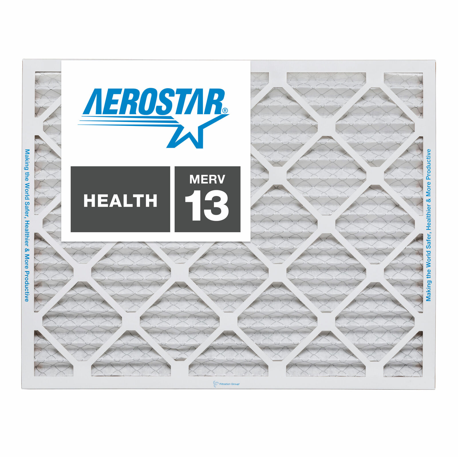 Aerostar 16x25x1 MERV 13 Furnace Air Filter, 12 Pack