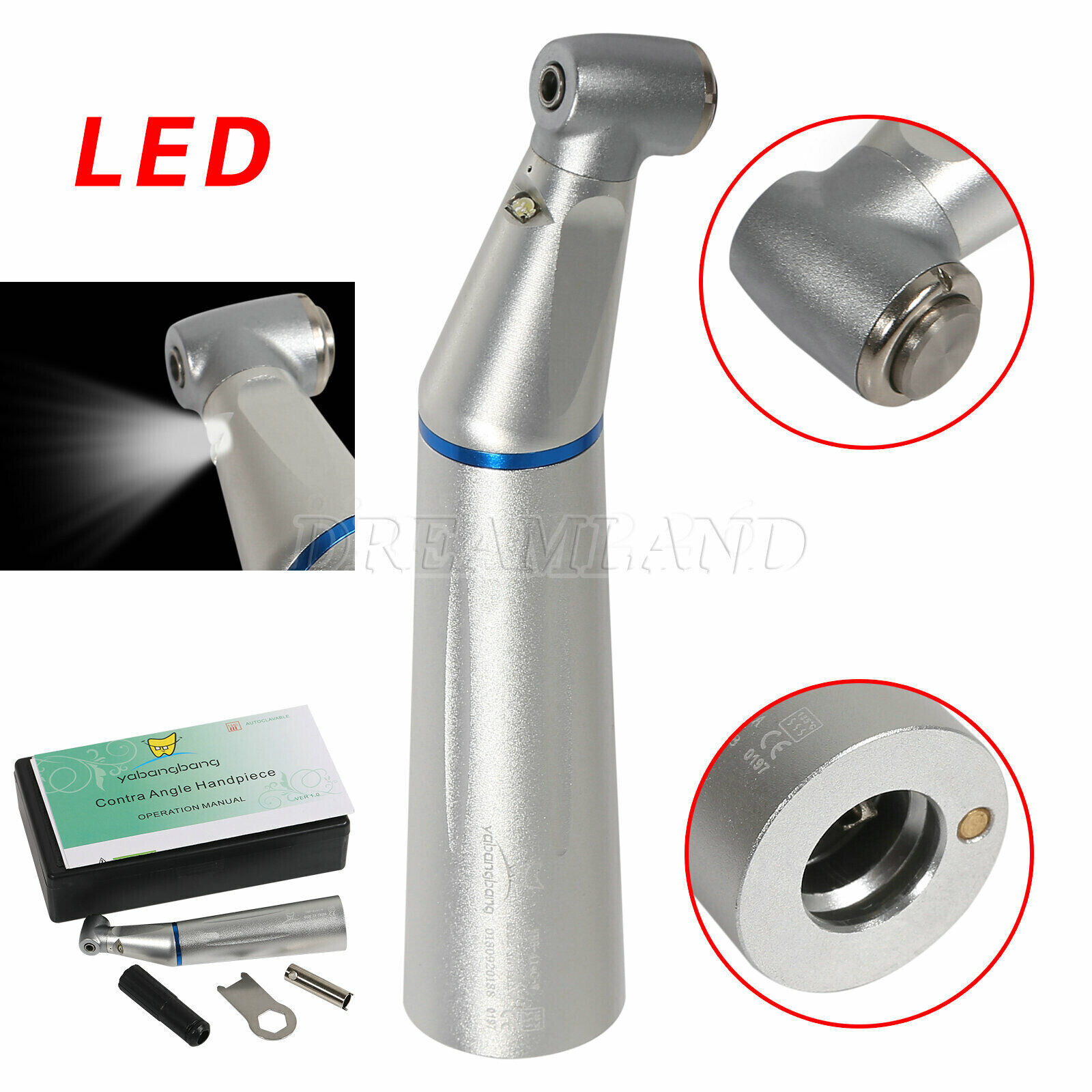 Dental LED Fiber Optic 1:1 1:5 20:1 4:1 16:1 Contra Angle Handpiece NSK Ti Max