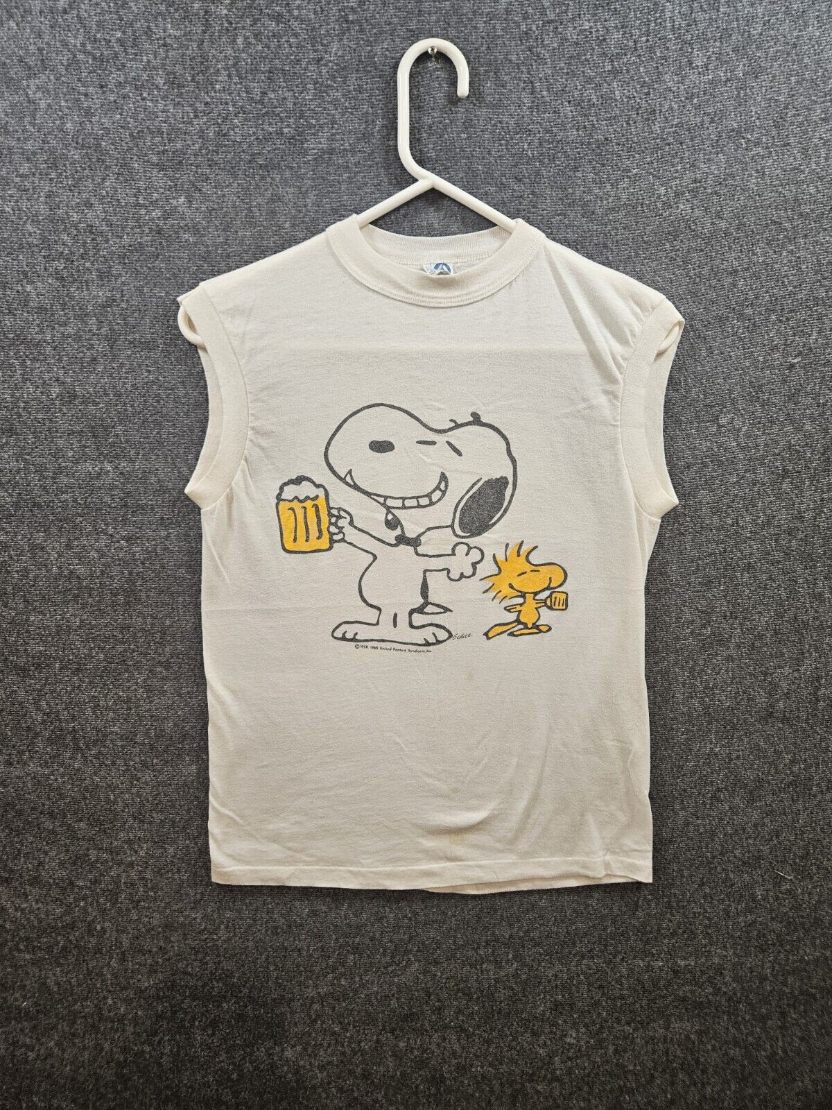 Vintage 1980s Snoopy Tank Top Shirt Artex Size Medium Used Condition 