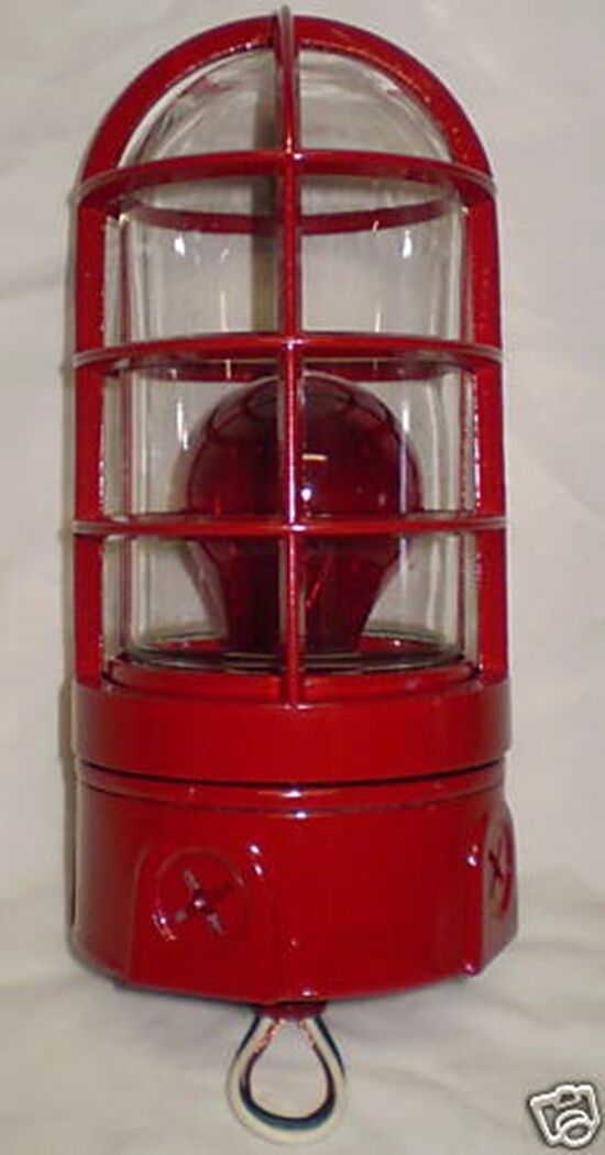 GAMEWELL FIRE ALARM BOX RED CAGED LIGHT
