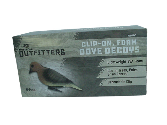 Clip-On Dove Decoys (6 Pack) Mossy Oak® (NBS12345) EVA Foam Lightweight