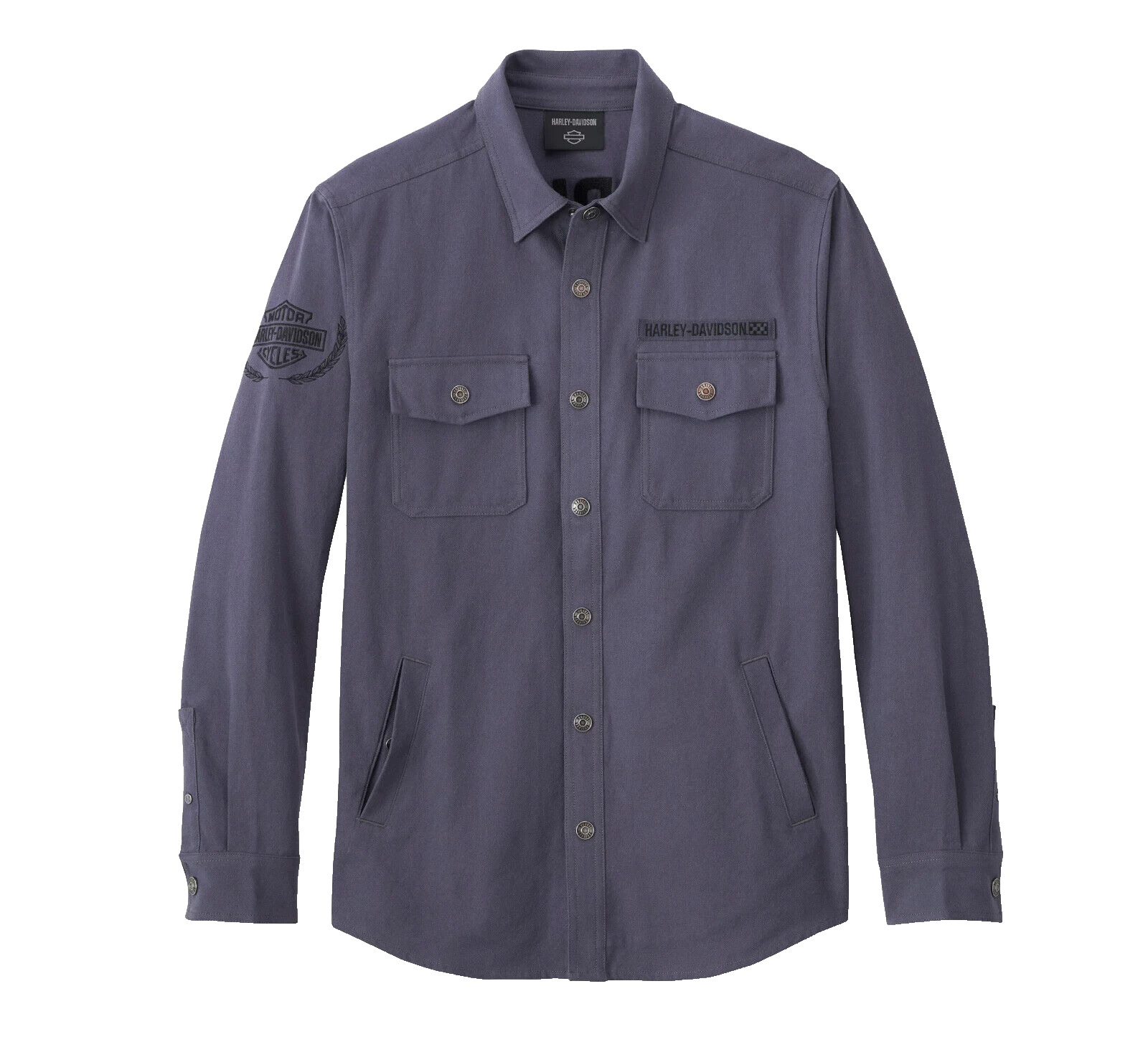 Men\'s Fairing Long Sleeve Shirt - Ombre Blue (Harley Davidson)