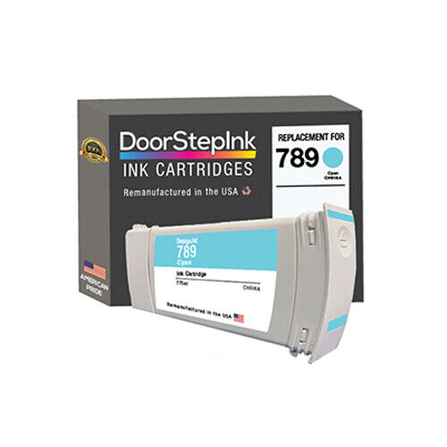 DoorStepInk Remanufactured In The USA For HP 789 Cyan 