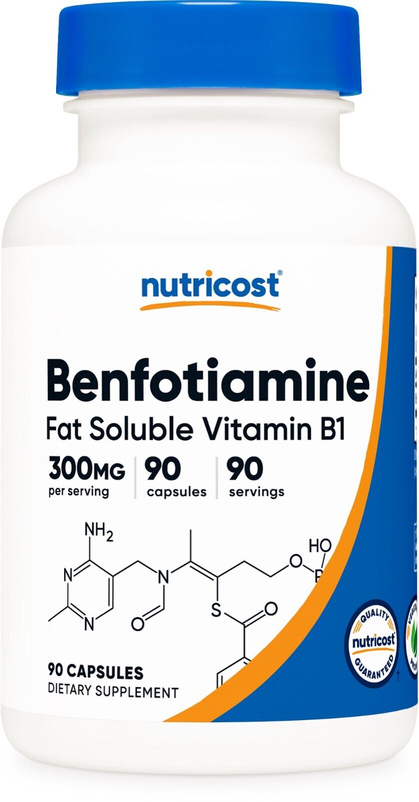 Nutricost Benfotiamine 300mg, 90 Capsules - Gluten Free and Non-GMO