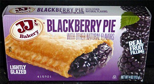 JJ\'s Bakery Lightly Glazed Snack Pies 4oz (Pack of 12) (Blackberry)