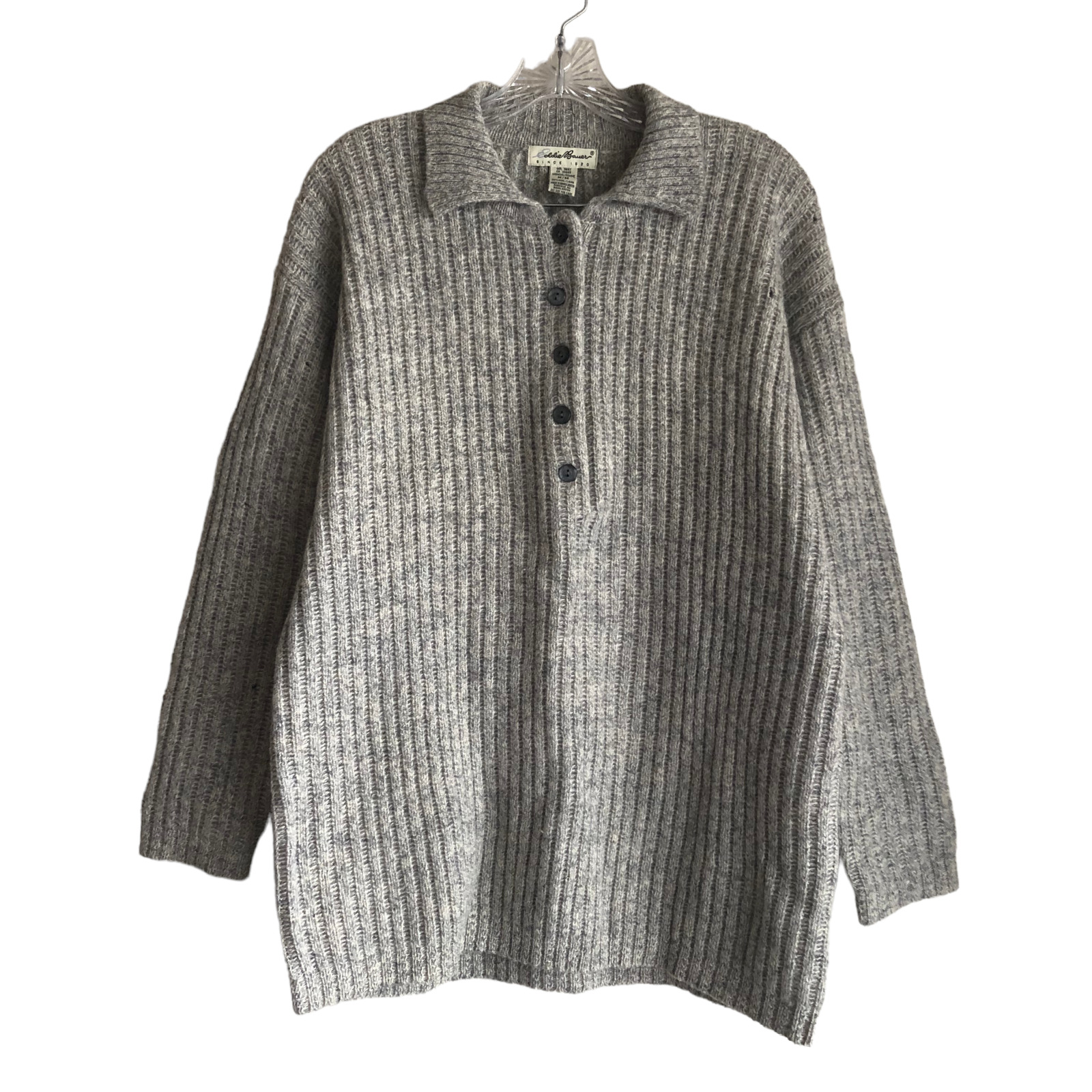 Vintage Eddie Bauer Women\'s 100% Wool Sweater Size M Long Sleeve Chunky Knit