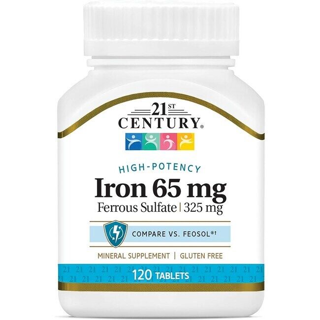 21st Century High Potency Iron 65 mg 120 Tabs