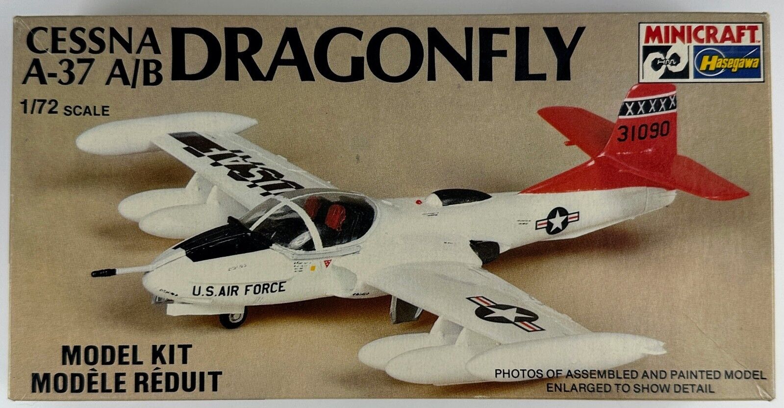 Cessna A-37 A/B Dragonfly 1:72 Hasegawa 1036 Minicraft Complete Kit Open Box