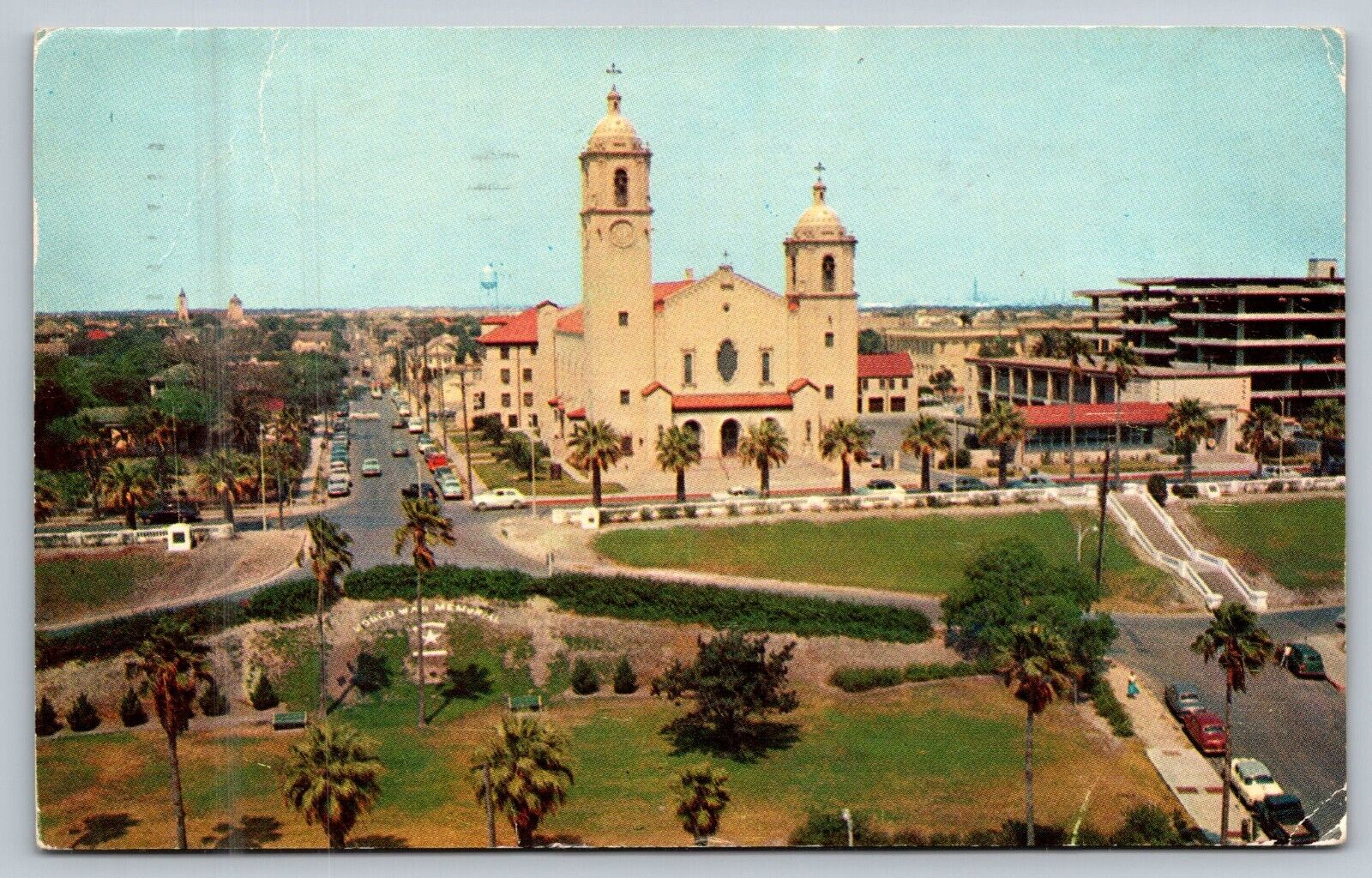 Corpus Christi Texas Postcard Corpus Christi Cathedral, War Memorial