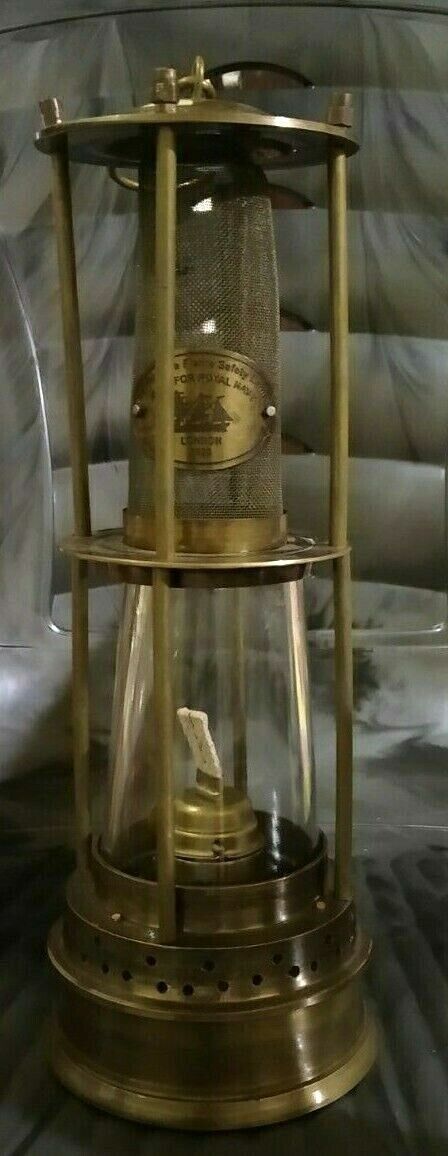 Antique Nautical Brass Minor Lamp Maritime Ship Oil Lantern 10\'\'