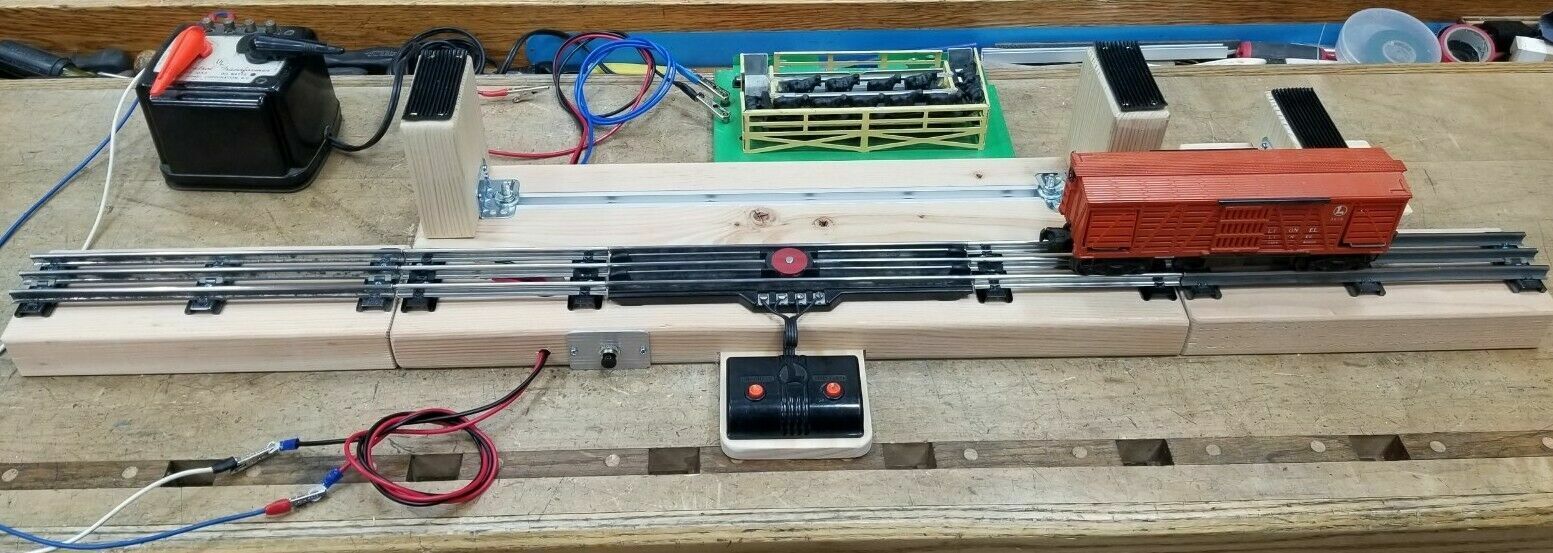 550+SOLD DELUXE LIONEL TRAINS TEST STAND O GAUGE UCS TRACK WIRED READY TO USE