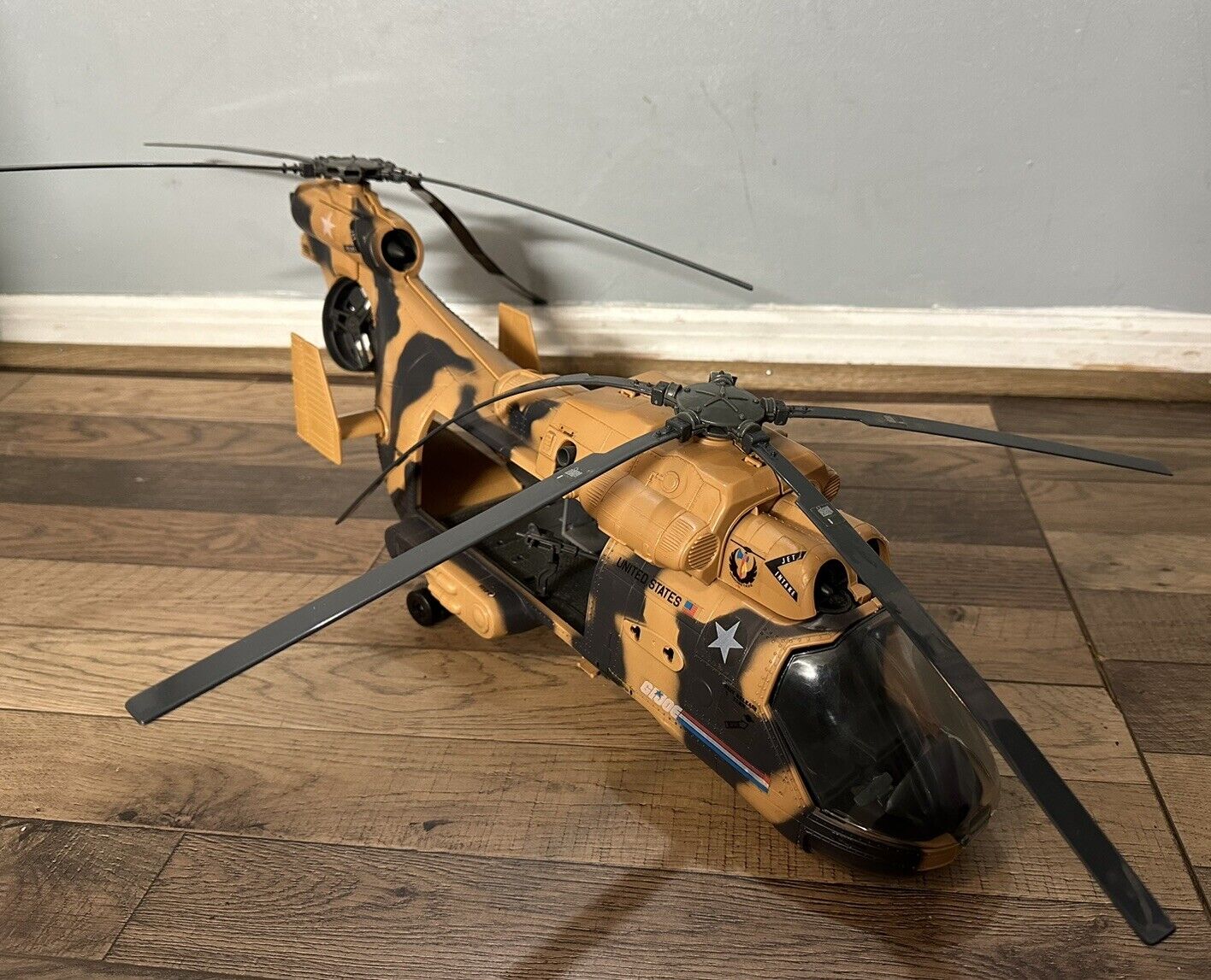 Vintage 1986 GI Joe Tomahawk Helicopter Chopper Incomplete Missing Parts