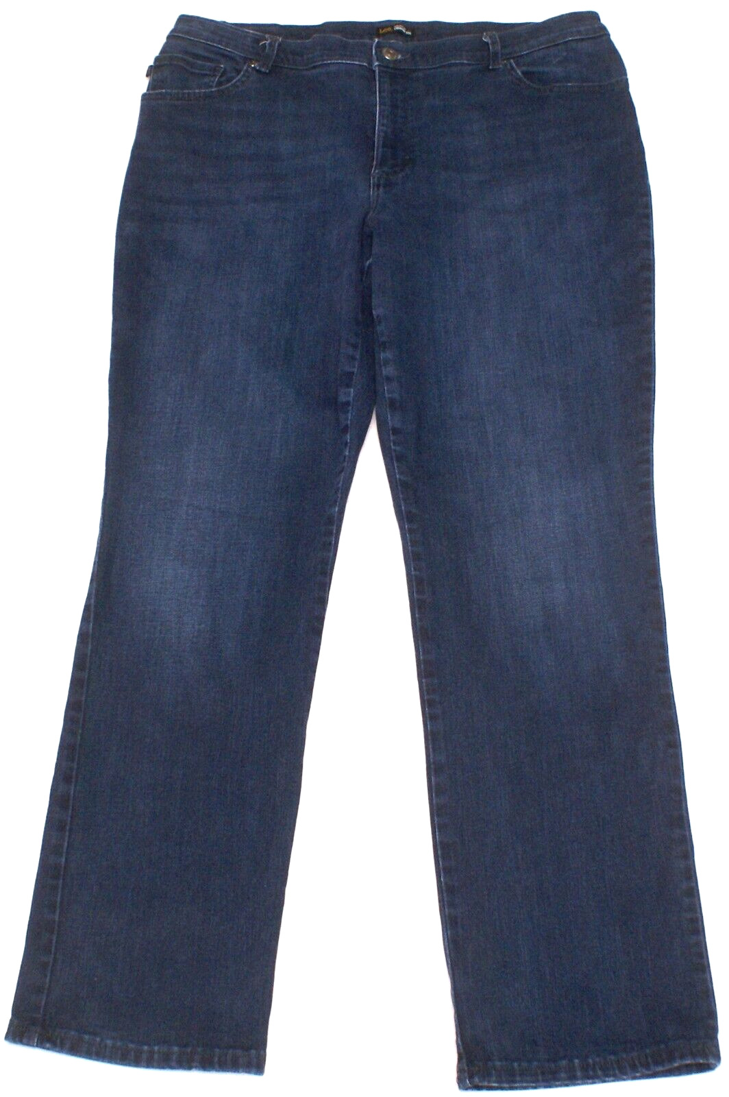 Lee Womens Relaxed Fit Straight Leg Stretch Blue Jeans Size 18 Long (38X32)