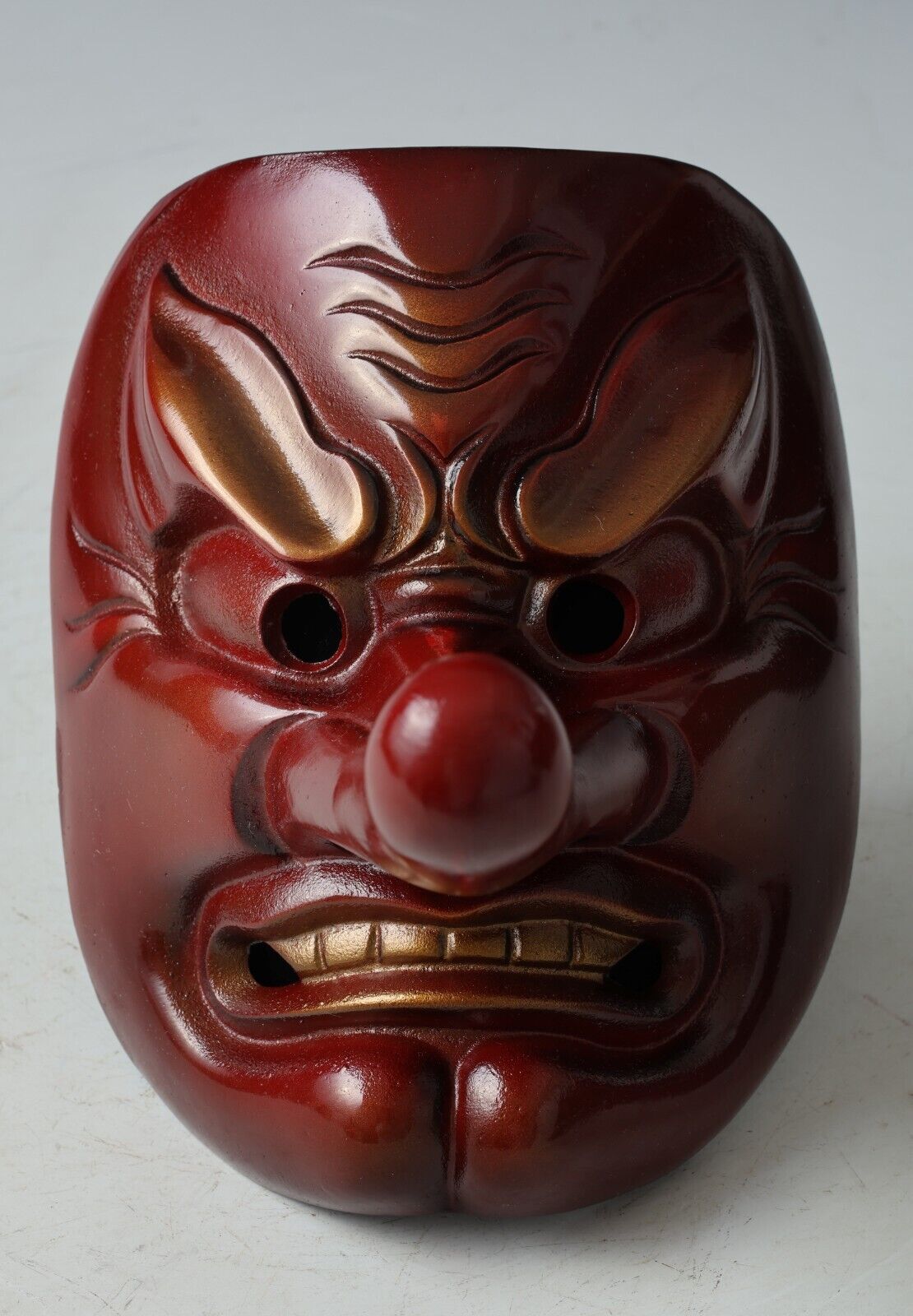 Beautiful Vintage Japanese Iron Buddhism Mask -Tengu- Buddhism Mask Plaque