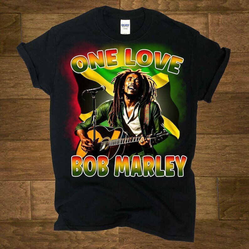 New Bob Marley One Love T Shirt Black Cotton S-5XL HP73