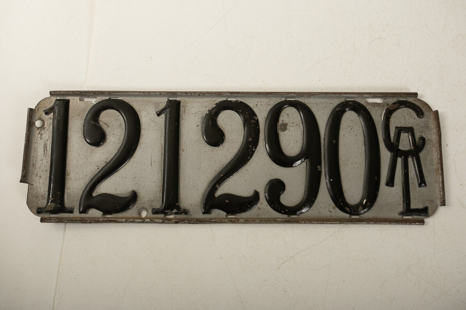Early 1913 California License Plate (E3R) 121290 CAL Tag (JSF6) Metal Mount 14x4