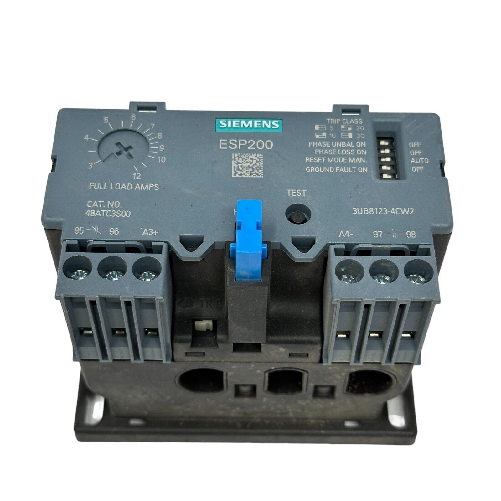Siemens ESP200 3UB8123-4CW2 Solid State Overload Relay 3-12A 3-Phase Size A1