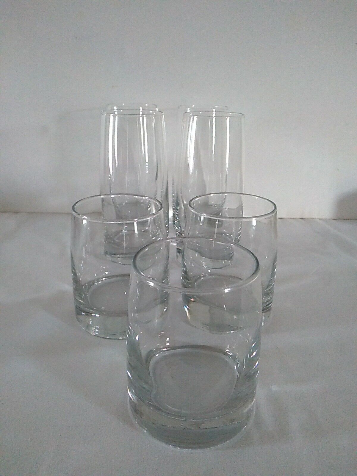 8 Libbey Heavy Base Clear Drinking Glasses 