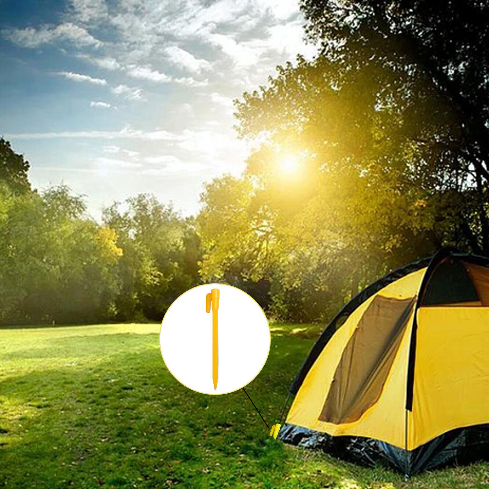 10 PCS Camping Tent Plastic Ground Nail Outdoor Mountain Camping Windproof Fixed