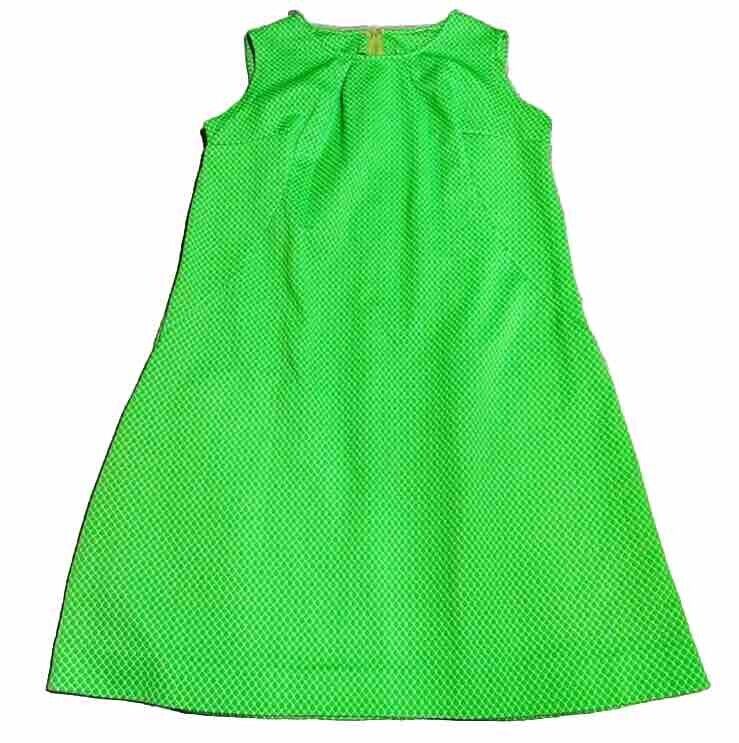 Vintage Retro 1960s Sleeveless Lime Green Sheath Shift Dress Size XL/1X/2X