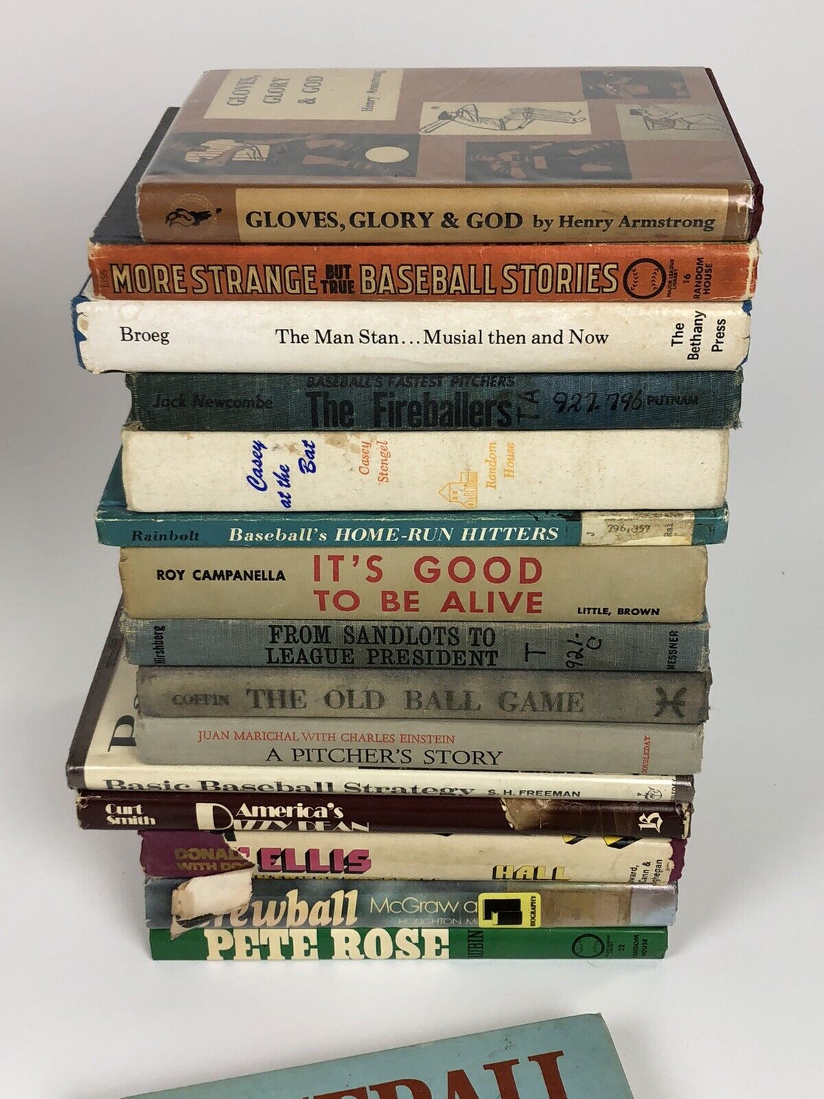 Sixteen (16) Vintage 1950s-1970s Hardcover Baseball Books - Varying Conditions