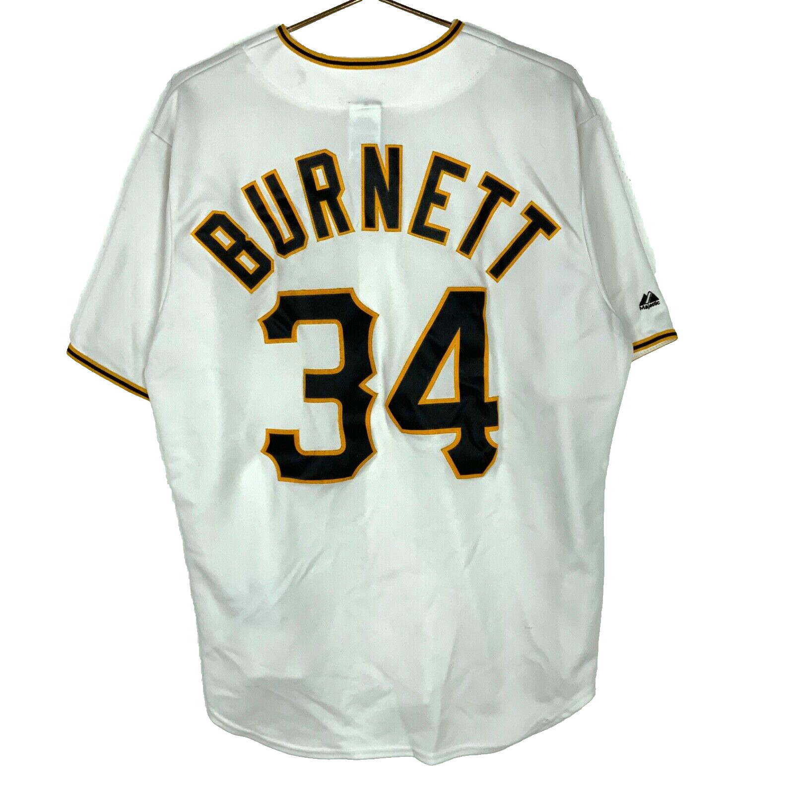 Vintage AJ Burnett #34 Pittsburgh Pirates Majestic Jersey Large Mlb Baseball