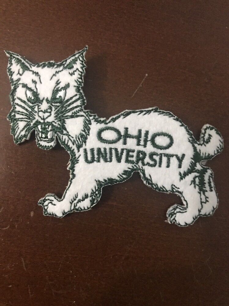 Ohio University Bobcats Vintage Embroidered Iron On Patch 3.5” X 2.25”