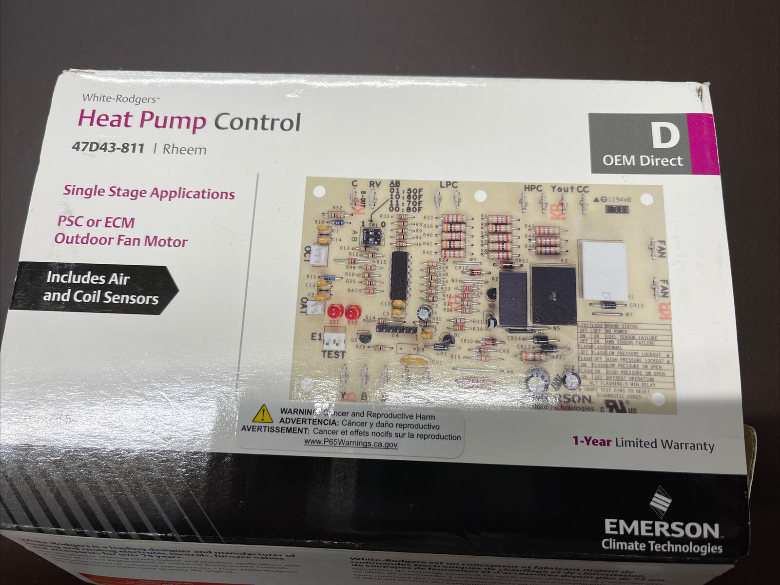White Rodger 47D43-811 Heat pump Control (J)