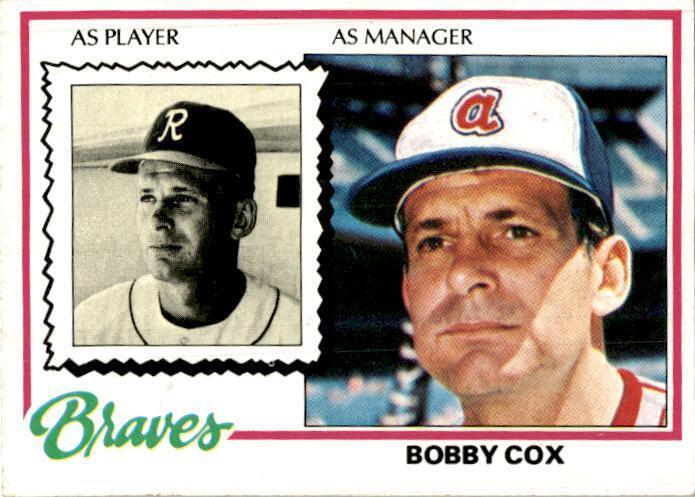 1978 Topps #93 Bobby Cox Atlanta Braves Vintage Original