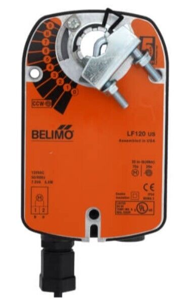 Belimo LF120  US Damper Actuator, 35 in-lb Spring return, AC 120 V Fail Safe