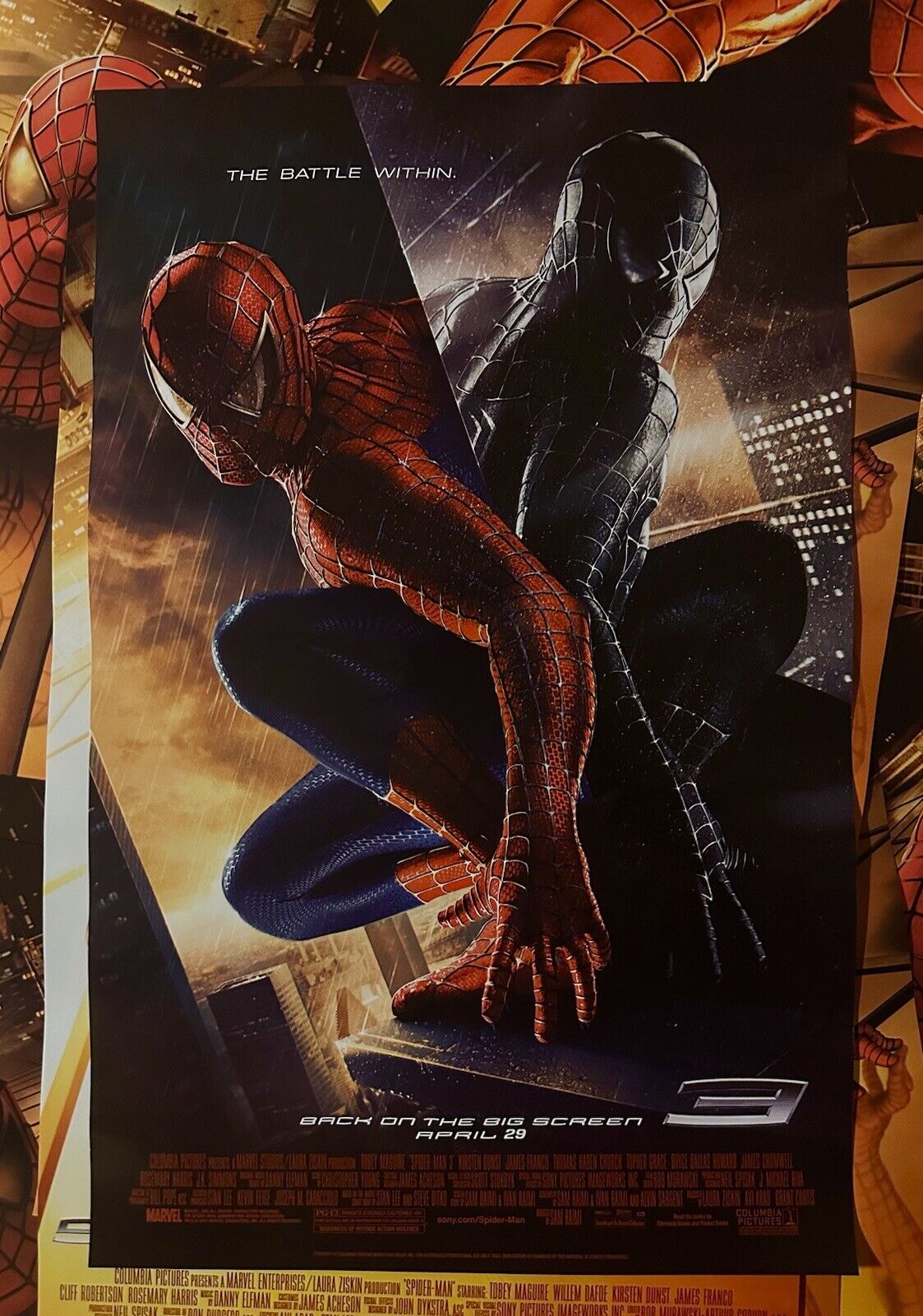 Spider-Man 3 (2007) Movie poster [Re-Release] [Original From AMC Theater]