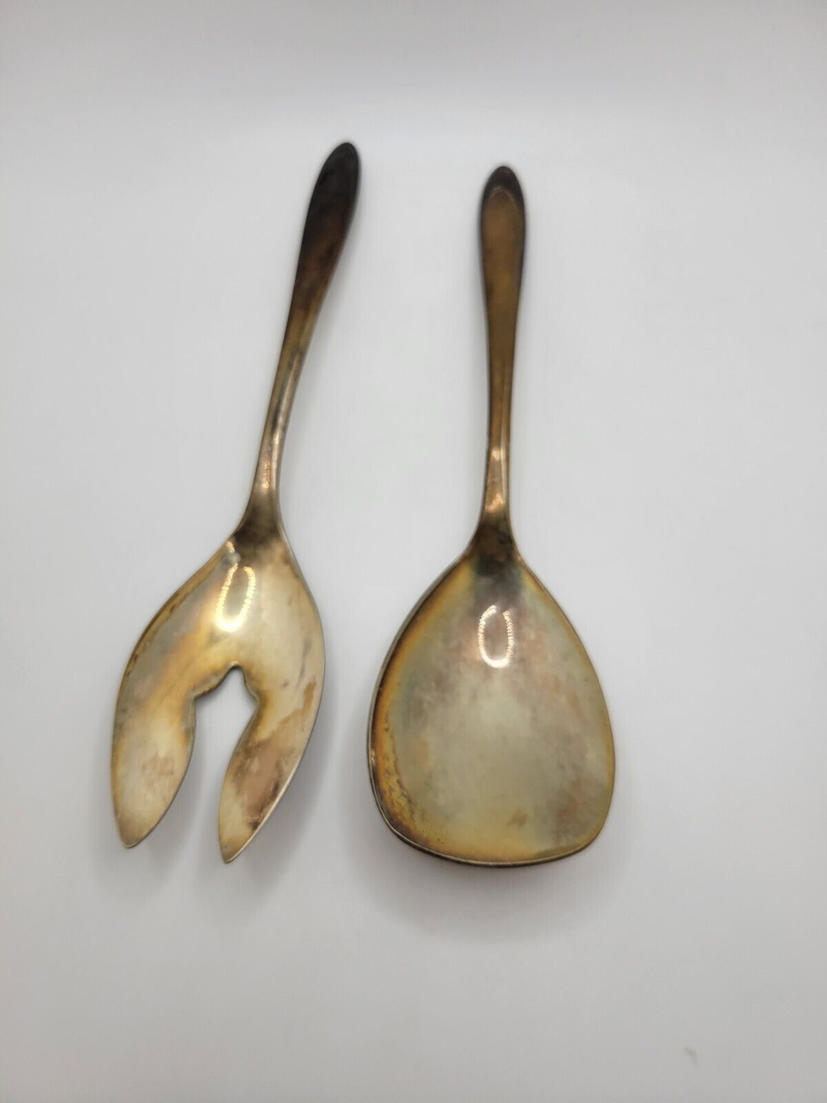 Meriden Silverplate Co. Spoon And Salad Fork Pair