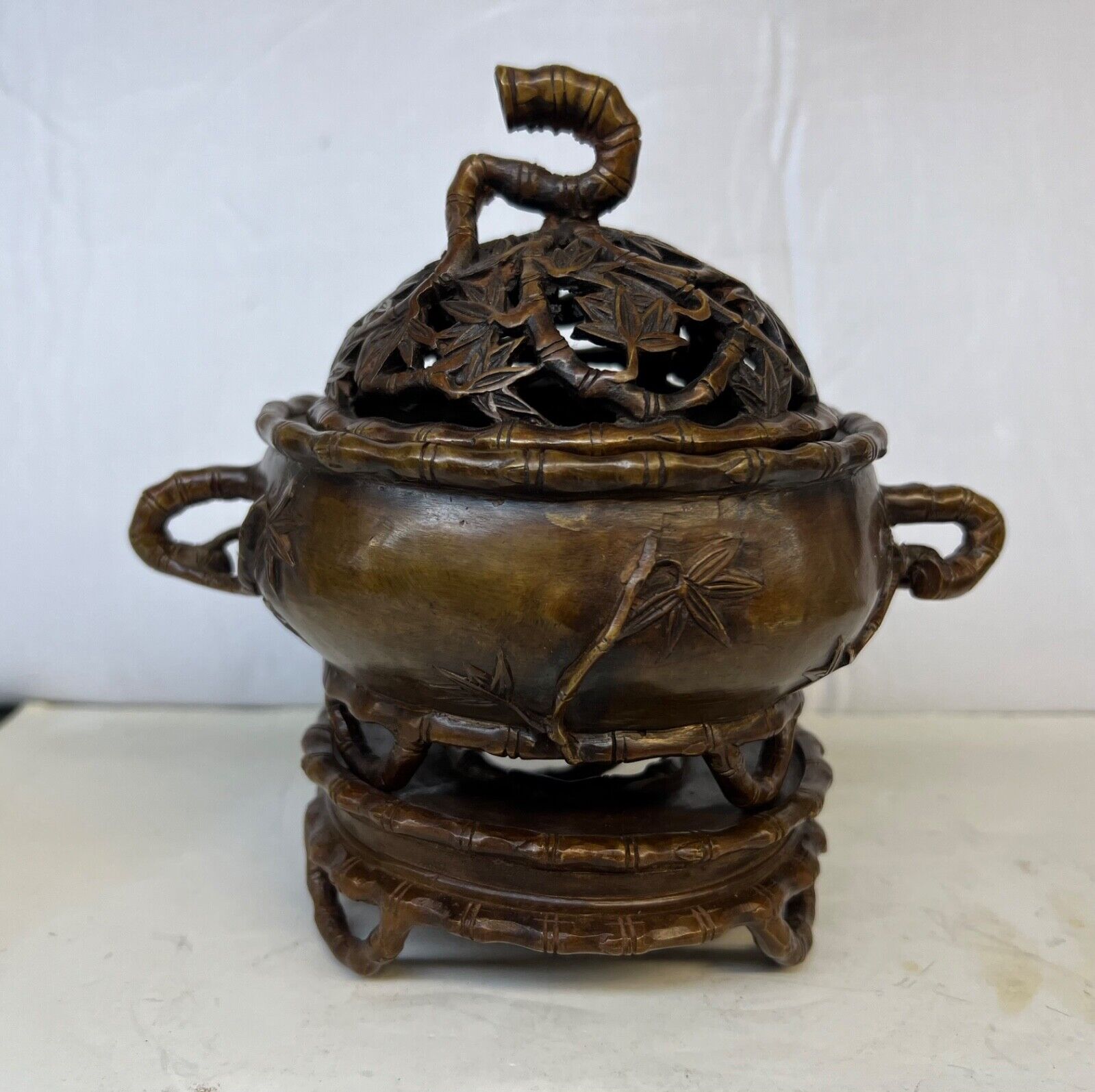 chinese antique bronze censer. Qianlong