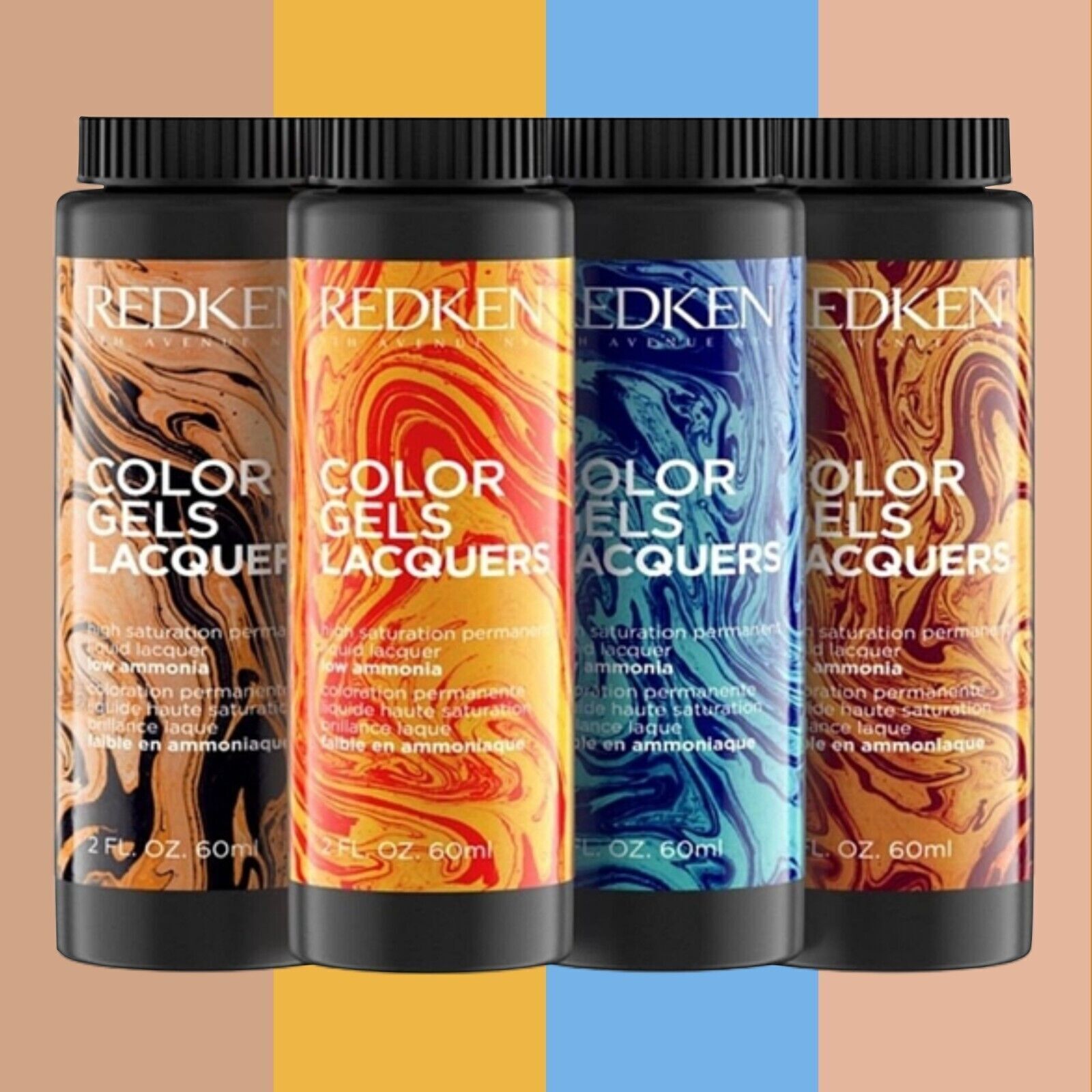 REDKEN Color Gel Lacquers Permanent Liquid Color - | 2 oz / 60 ml | -