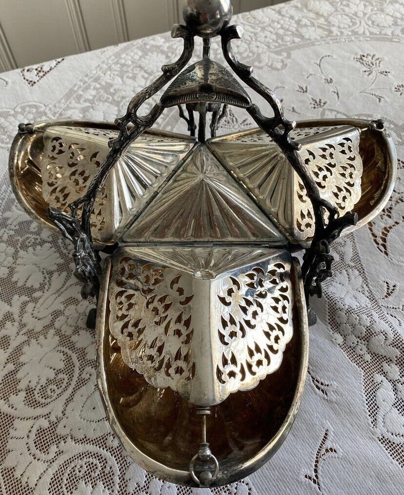 Antique Circa Late 1800\'s • Silver Plated Victorian Bun Warmer / Biscuit Warmer