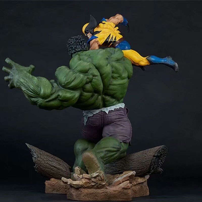 Movie Comics Wolverine Vs Hulk Action Figures Statue Collections Model Gift New