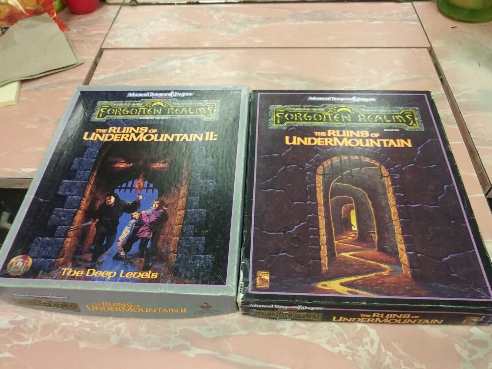 AD&D The Ruins of Undermountain l & II Box Set - Forgotten Realms Lot READ READ